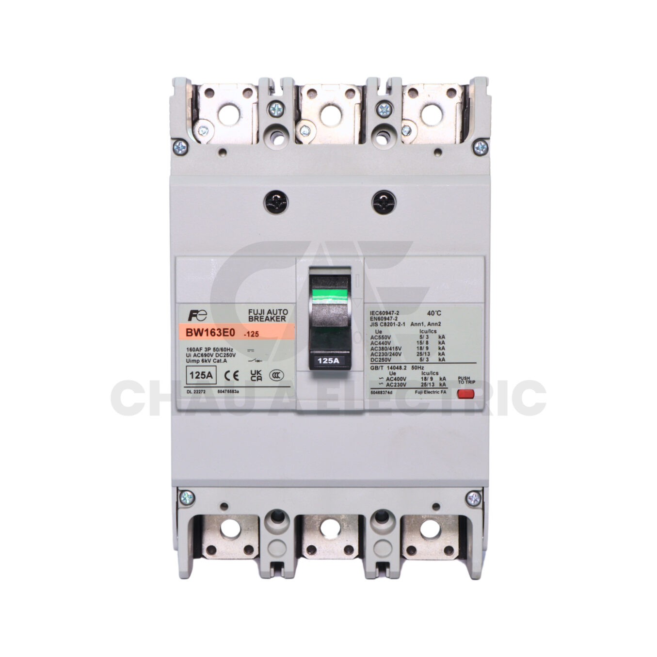 MCCB BW163E0 3P 125A FUJI ELECTRIC - Điện Châu Á
