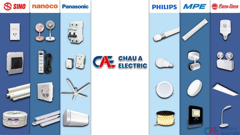 Các dòng thiết bị điện dân dụng do Điện Châu Á phân phối
