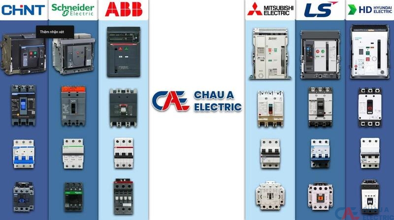 Điện Châu Á cung cấp đa dạng các dòng CB và thiết bị đóng cắt chính hãng từ nhiều thương hiệu uy tín 
