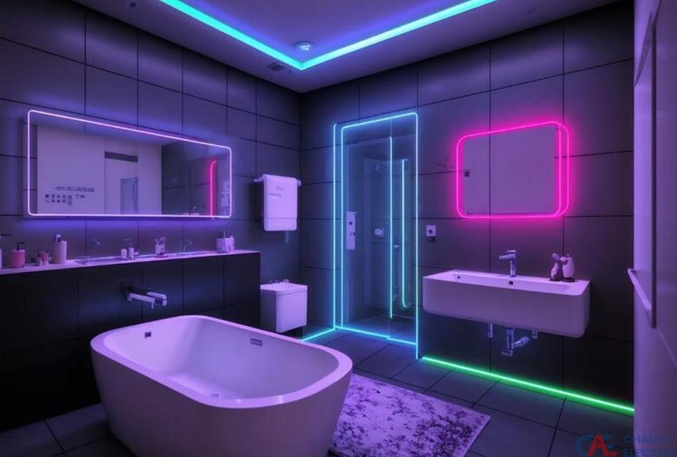 Đèn LED đổi màu độc đáo cho nhà tắm